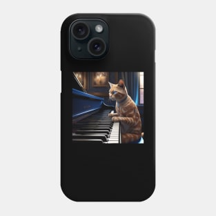 A Feline Blues Piano Player Sensation: Ramsey's Rise To Stardom Phone Case