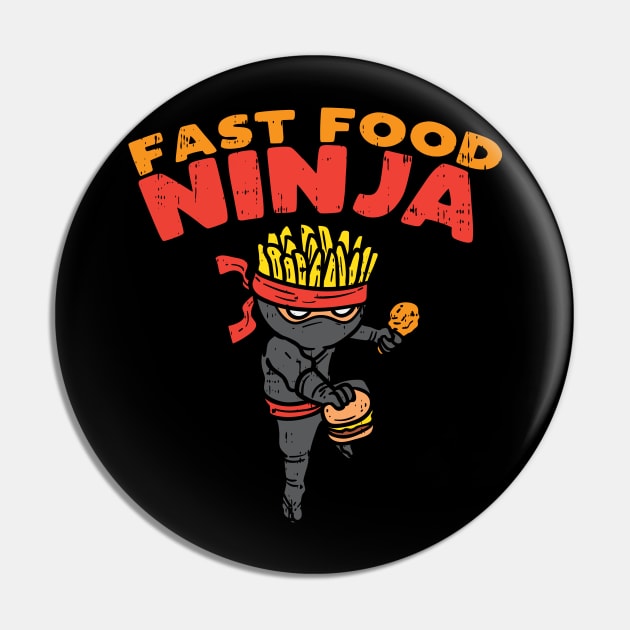 Food Delivery Staff Gift Fast Food Ninja Pin by Riffize