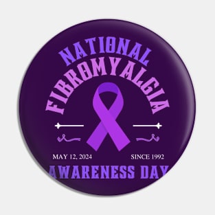 2024 National Fibromyalgia Awareness Day Frit-Tees Pin