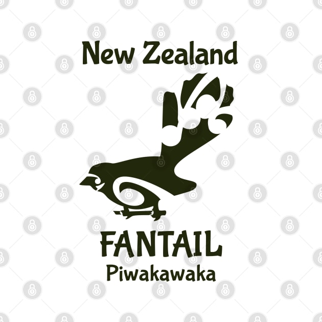 FANTAIL New Zealand /Aotearoa native bird by mailboxdisco