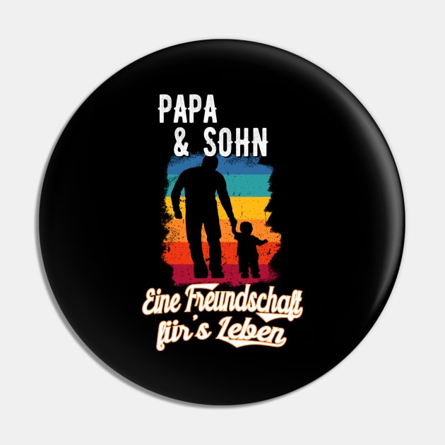 Papa und Sohn Vintage Partnerlook Vater Vatertag Pin by Foxxy Merch