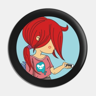 Redhead Girl Pin