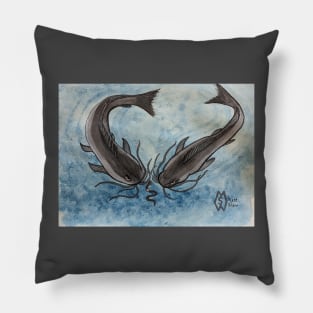 Catfish fishing Pillow