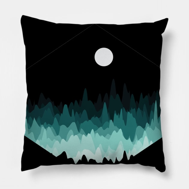 Moonlit Stalagmites Pillow by Liam Warr