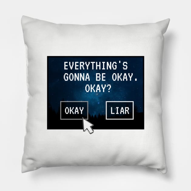 Be Okay Mental Health Cute Funny Sarcastic Motivational Inspirational Birthday Gift Pillow by EpsilonEridani