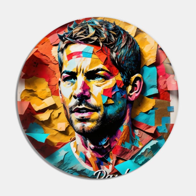 Paul Walker // Paper Art Pin by Otmr Draws