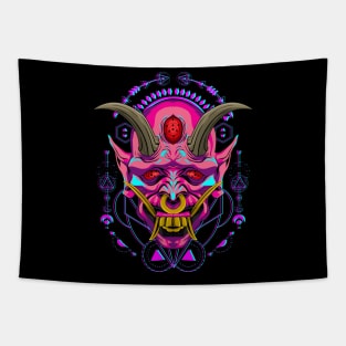 oni mask samurai Tapestry