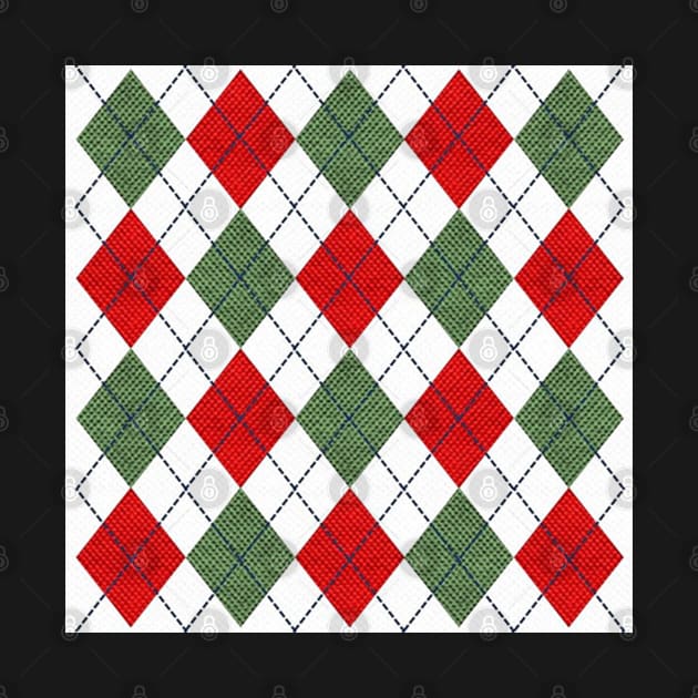 Holiday Winter Pattern Red, White & Green Cute Home Decor for Christmas by tamdevo1