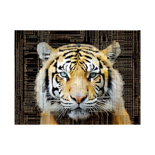 Tiger Animal Art Decor Paint Mosaic T-Shirt