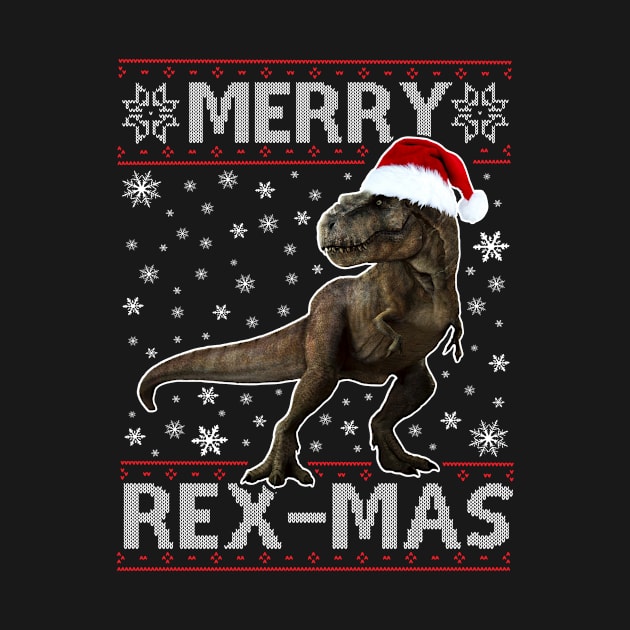 Merry Rex Mas Christmas Dinosaur by Rebus28