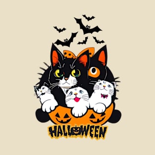 Halloween black cats T-Shirt