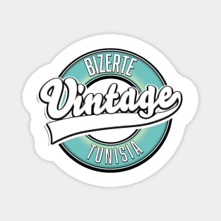 Bizerte tunisia vintage style logo Magnet