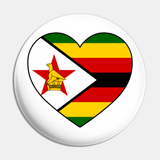 Heart - Zimbabwe Pin