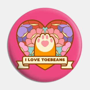 I Love Toebeans Pin