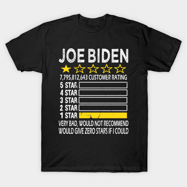 Anti Joe Biden One Star Rating Very Bad, Would Not Recommend - Anti Biden - T-Shirt