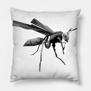 bee grayscale pop art Pillow