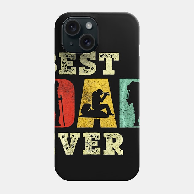 Best Hiking Dad Ever Shirt Vintage for Dad Father Gift Phone Case by Jipan