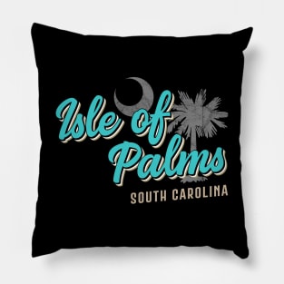 Isle of Palms South Carolina Vintage Script Palmetto Pillow