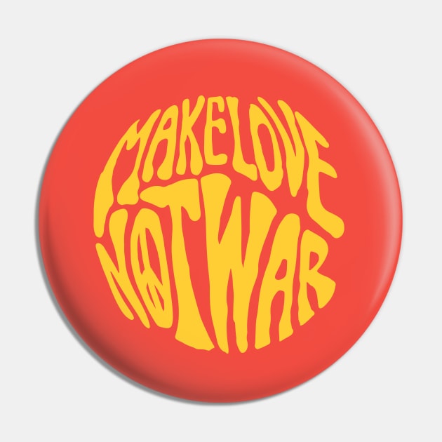 Make Love Not War Pin by visionarysea