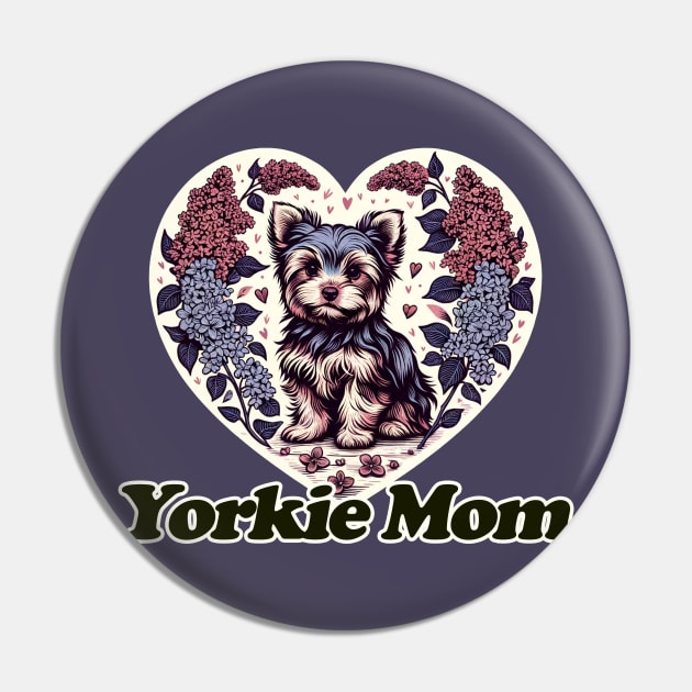 Yorkie Mom Pin by bubbsnugg