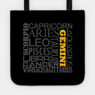 Gemini Zodiac Montage Tote