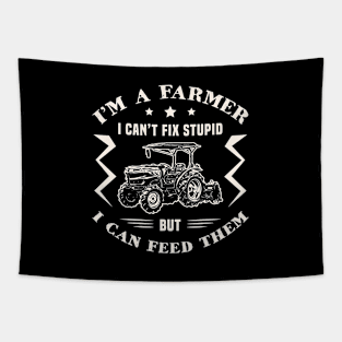 I'm A Farmer I Can't Fix Stupid // Retro Style Design Tapestry