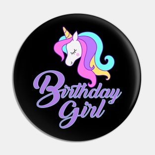 'Unicorn Birthday Girl' Perfect Birthday Girl Gift Pin