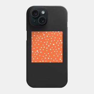 Doodle Dots in Orange Phone Case