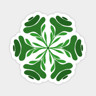 Green Leaf Mandala Magnet