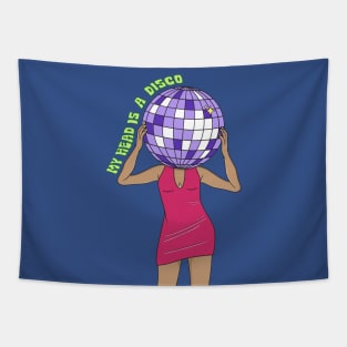 MIRROR BALL WOMAN Tapestry