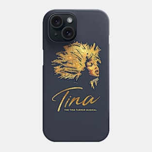 singer tina turner vintage gold silhouette Phone Case