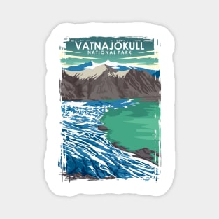 Vatnajokull National Park Travel Poster Magnet