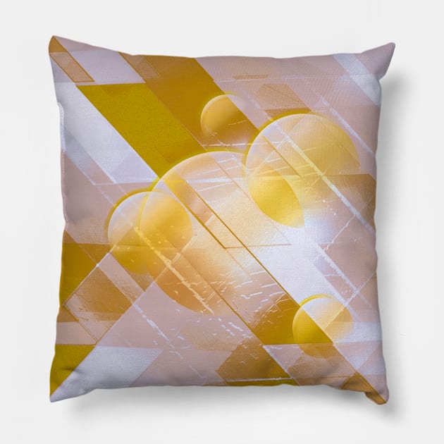 Gold pattern Pillow by Graph'Contact