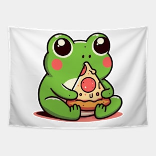 Frog Eat Pizza Tapestry