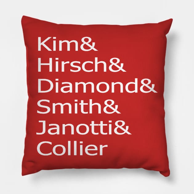 Miami Minutes: &&&&& Actors (White Text) Pillow by Sleepy Charlie Media Merch