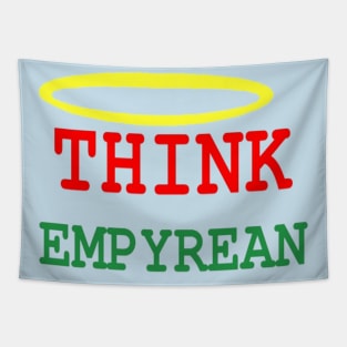 Think Empyrean on Light Blue Background Tapestry