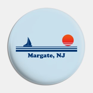 Margate, NJ - Sailboat Sunrise Pin