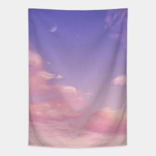 Sky Purple Aesthetic Lofi Tapestry