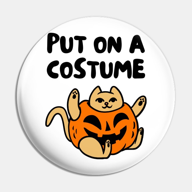 Cat Pumpkin Costume Pin by FunnyStylesShop