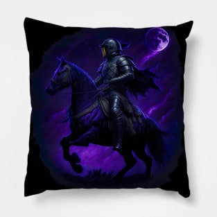 "Warrior of the Night: A Magical Warrior Embracing Splendor" Pillow