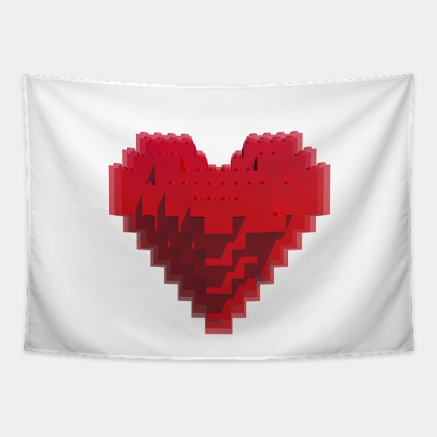 Heart from the children's constructor Tapestry by Inch