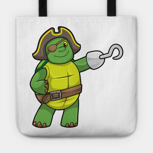 Turtle as Pirate with Hooked hand & Eye patch Tote