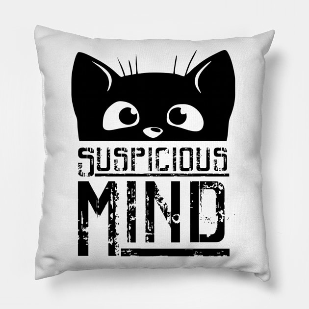 Suspicious Catnip Made Me Do It Funny Cat Pillow by Pannolinno