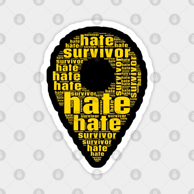 hate survivor Magnet by FehuMarcinArt