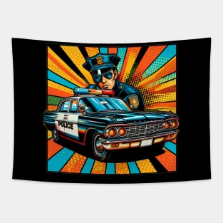 Police Car Tapestry