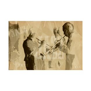 Two Trumpeter. Jazz Club Poster T-Shirt