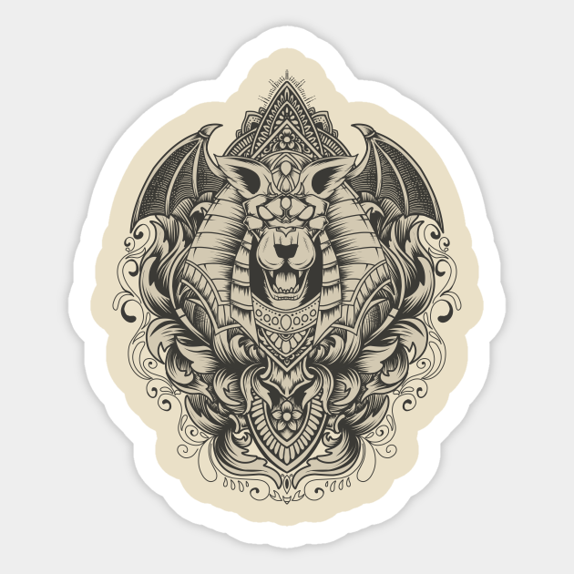 Premium Vector Egyptian god anubis tattoo design black and white