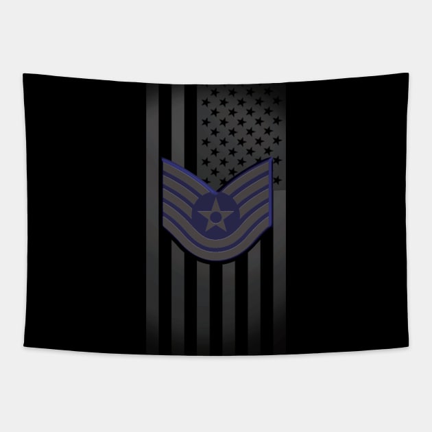 Air Force Chevron & Flag Tapestry by 4nObjx
