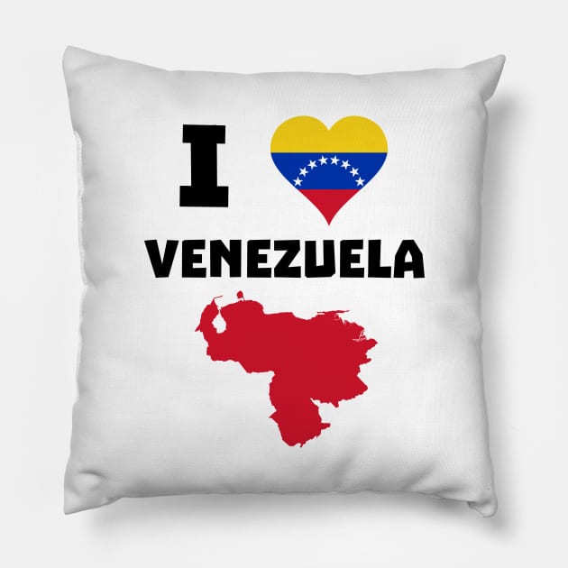 I Love VZLA - Venezuela Heart Flag T-Shirt Pillow by Brobocop