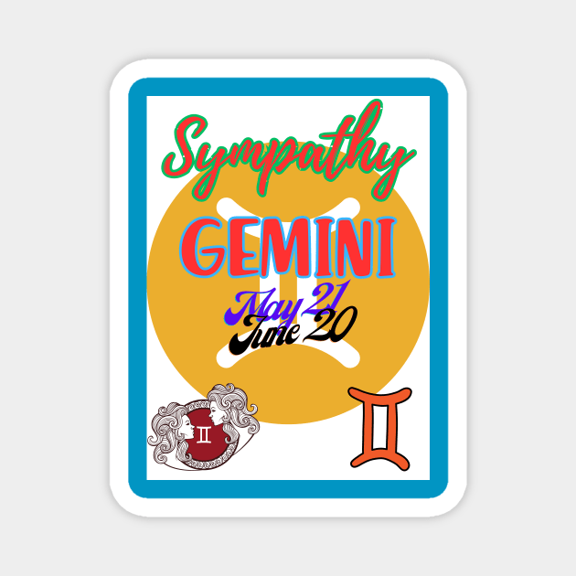 Astrology signs Gemini symbols Magnet by TopSea